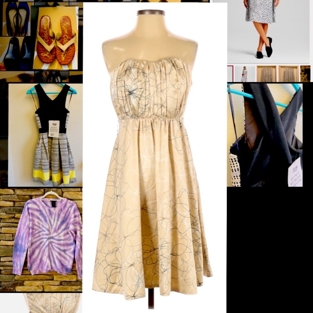 The Limited Strapless Champagne Cocktail Dress Size 4